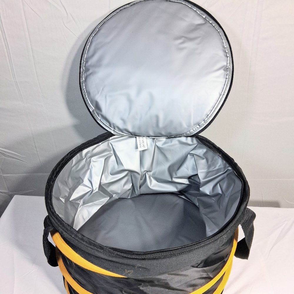 Carhartt Sturdy 13" X 10" High Round Black and Yellow Beverage Insulated Cooler